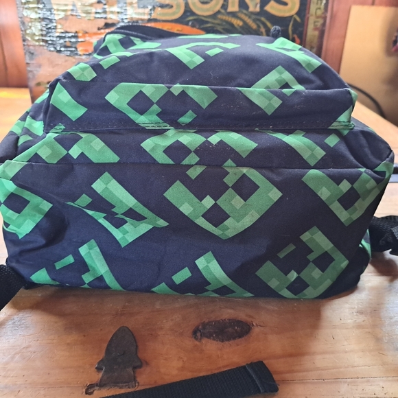 Back-to-School Backpack for Kids, Mojang, Black w/ Green Creepers All Over Print - Picture 11 of 15